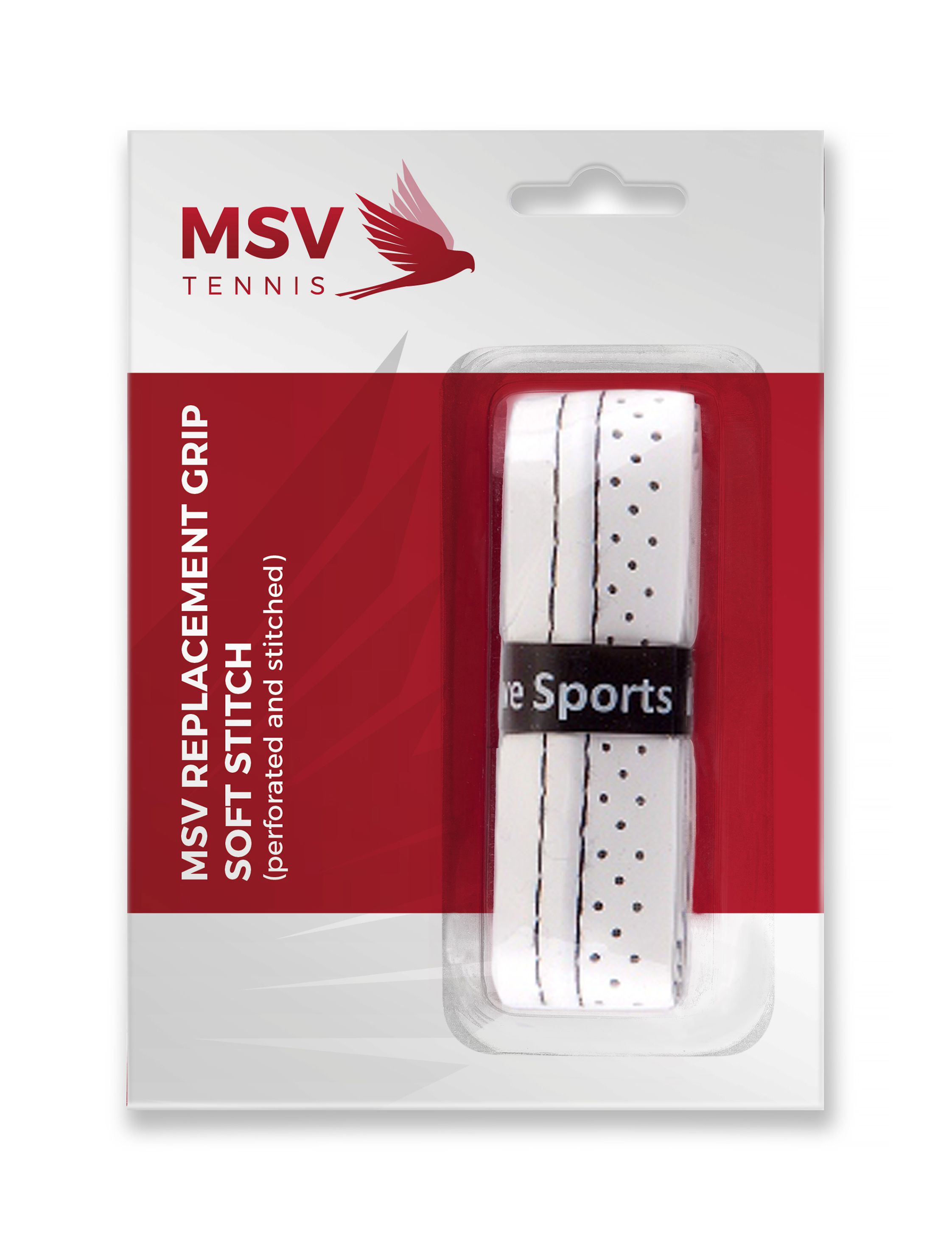 MSV Basic Grip Soft Stitch, perforiert & stitched, weiß